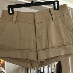 ALICE + OLIVIA tan shorts